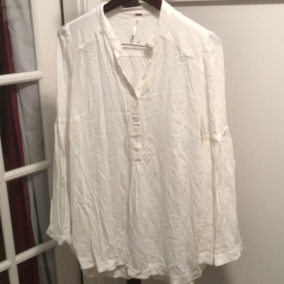 NWOT Free People Sz S Easy Girl bell sleeve tunic - Picture 2 of 8